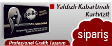 yaldızlı kabartmalı kartvizit
