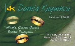 altın kartvizitleri, damla kuyumcusu