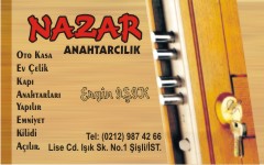 anahtar kartvizitleri, nazar anahtarcılık