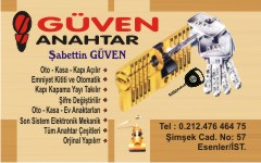 anahtar kartvizitleri, güven anahtar