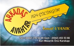 anahtar kartvizitleri, arkadaş anahtar