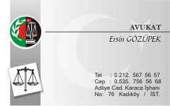 avukat kartvizitleri, avukat ersin gözüpek