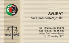 avukat kartvizitleri, avukat sadullah karaşahin