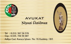 avukat kartvizitleri, avukat niyazi üzülmez