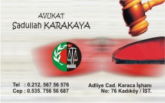 avukat kartvizitleri, avukat sadullah karakaya