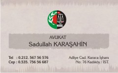 avukat kartvizitleri, avukat sadullah karaşahin