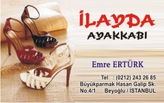 ayakkabı kartvizitleri, ilayda ayakkabıcılık