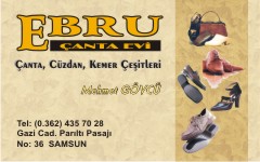 ayakkabı kartvizitleri, ebru çanta evi
