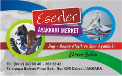 ayakkabı kartvizitleri, eserler ayakkabı market