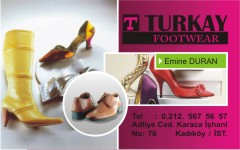 ayakkabı kartvizitleri, turkay footwear