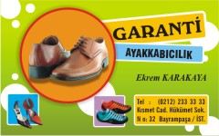 ayakkabı kartvizitleri, garanti ayakkabıcılık