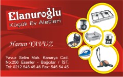 beyazeşya kartvizitleri, elanuroğlu küçük ev aletleri