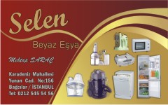 beyazeşya kartvizitleri, selen beyaz eşya