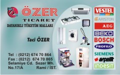beyazeşya kartvizitleri, özer ticaret