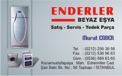 beyazeşya kartvizitleri, enderler beyazeşya
