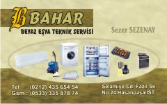 beyazeşya kartvizitleri, bahar beyaz eşya teknik servisi