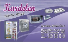 beyazeşya kartvizitleri, kardelen beyazeşya servisi