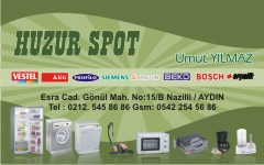 beyazeşya kartvizitleri, huzur spor