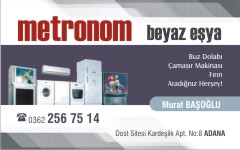 beyazeşya kartvizitleri, metronom beyaz eşya