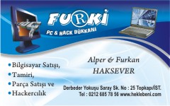 bilgisayar kartvizitleri, furki pc ve hack dükkanı