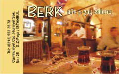 cafe kartvizitleri, berk aile çay salonu
