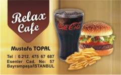cafe kartvizitleri, relax cafe