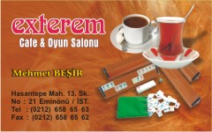 cafe kartvizitleri, exterem cafe