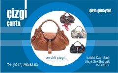 çanta kartvizitleri, çizgi çanta