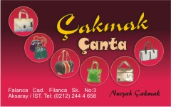çanta kartvizitleri, çakmak çantacı