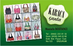 çanta kartvizitleri, karaca çanta