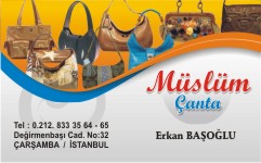 çanta kartvizitleri, müslüm çanta