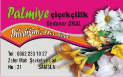 çiçek kartvizitleri, palmiye çiçekçilik