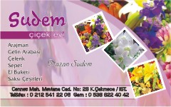 çiçek kartvizitleri, sudem çiçekçilik