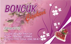 çiçek kartvizitleri, boncuk çiçekçilik