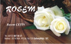 çiçek kartvizitleri, rosem çiçekçilik