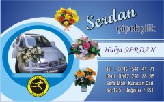 çiçek kartvizitleri, serdan çiçekçilik