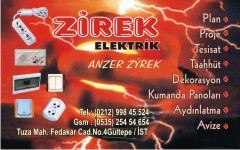 elektrik kartvizitleri, zirek elektrik