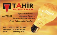 elektrik kartvizitleri, tahir elektrik