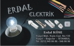 elektrik kartvizitleri, erdal elektrik