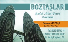 emlak kartvizitleri, boztaşlar emlak alım satım kiralama