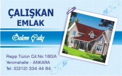 emlak kartvizitleri, çalışkan emlak