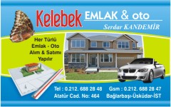 emlak kartvizitleri, kelebek emlak oto