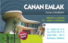 emlak kartvizitleri, canan emlak