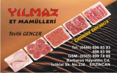 kasap kartvizitleri, yılmaz et mamülleri