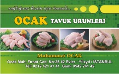 kasap kartvizitleri, ocak tavuk ürünleri