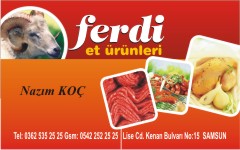 kasap kartvizitleri, ferdi et ürünleri