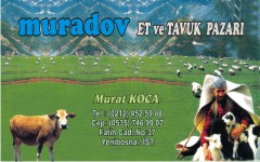 kasap kartvizitleri, muradov et ve tavuk pazarı