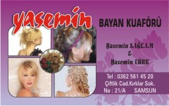 kuaför kartvizitleri, yasemin bayan kuaförü
