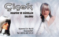 kuaför kartvizitleri, çiçek kuaför güzellik salonu