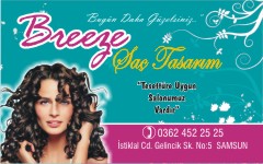 kuaför kartvizitleri, breege saç tasarım